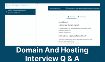 Domain and Hosting Interview Question and Answer