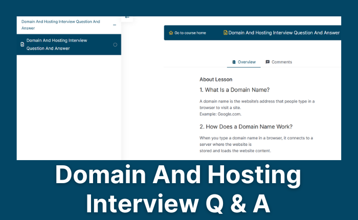domain and hosting interview questions for freshers