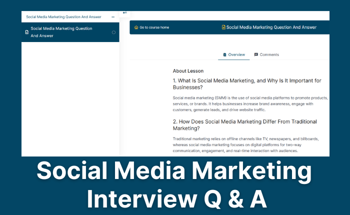 Social Media Marketing Interview Questions and Answers 2025