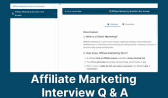 Affiliate Marketing Interview Question and Answer