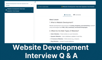 Website Development Interview Question and Answer