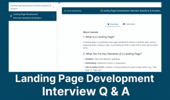 Landing Page Development Interview Questions & Answers