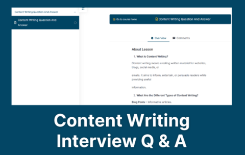 Content Writing Interview Q & A