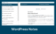 WordPress Notes