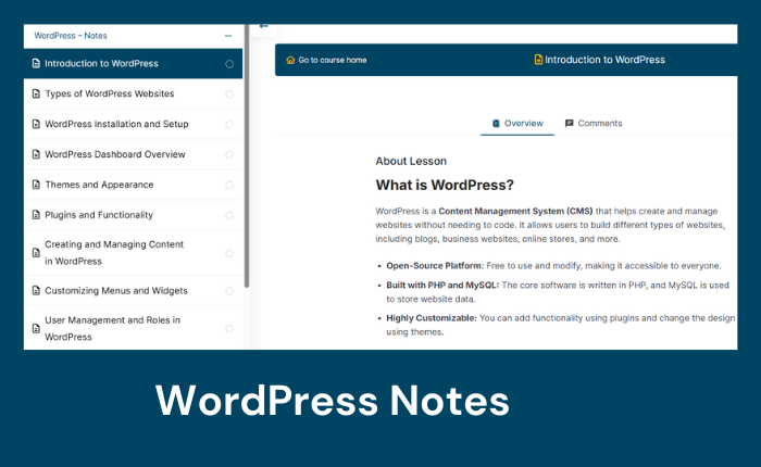WordPress Notes