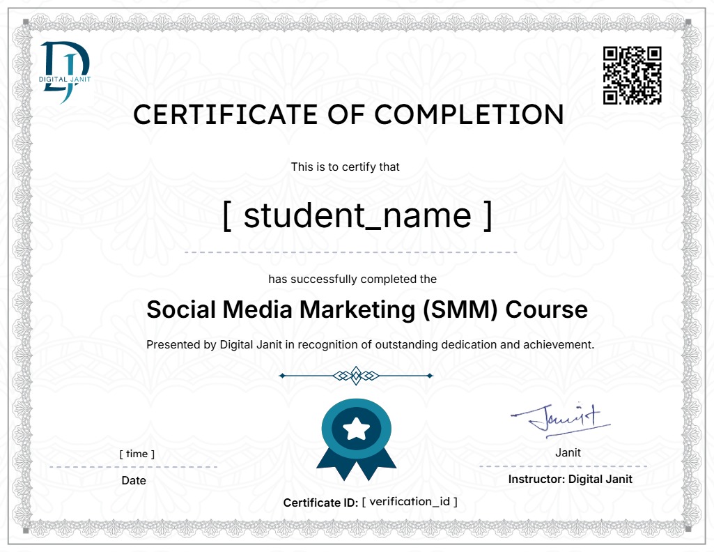 Social media marketing courses with certificates