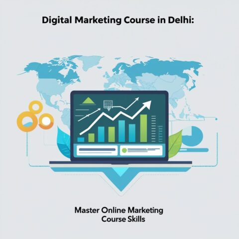 create a blog thumbnail for__Digital Marketing Course in Delhi_ Master Online Marketing Skills